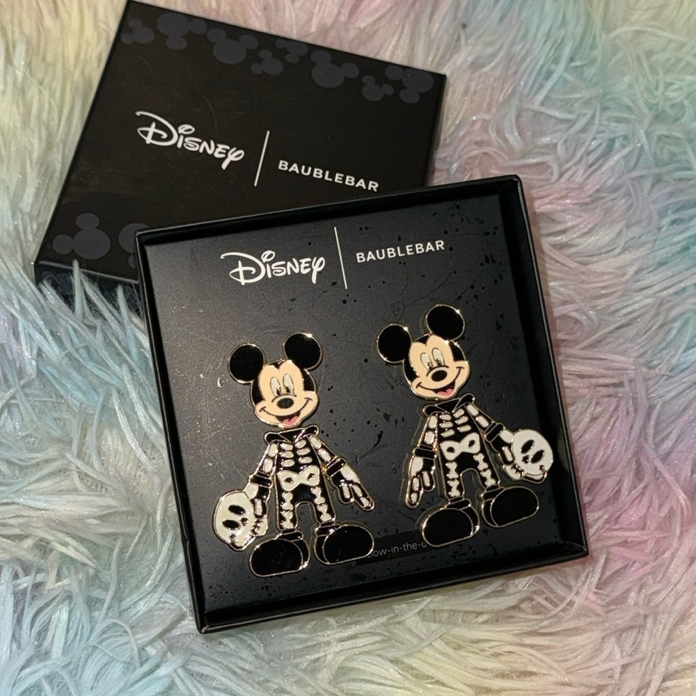 Disney X Baublebar Mickey Mouse skeleton earrings